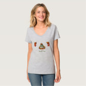 T-shirt blanc citrouille jour (Devant entier)