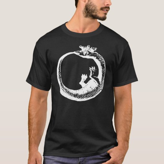 T-shirt Blanc couronné d'Ouroboros (Devant)