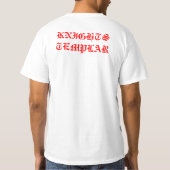 T-shirt Blanc croisé de Templar de chevalier (Dos)