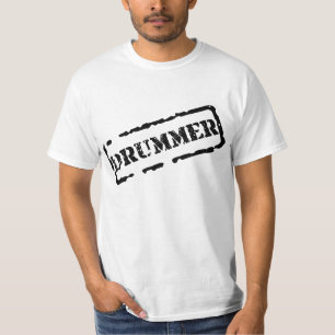 T-shirt blanc de base de batteur