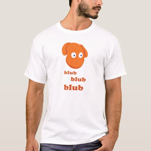 T-shirt blanc de base de Blubby le "Blub Blub (Devant)