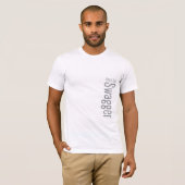 T-shirt blanc de base pour hommes (Devant entier)
