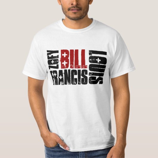 T-shirt Blanc de Bill de zombi (Devant)