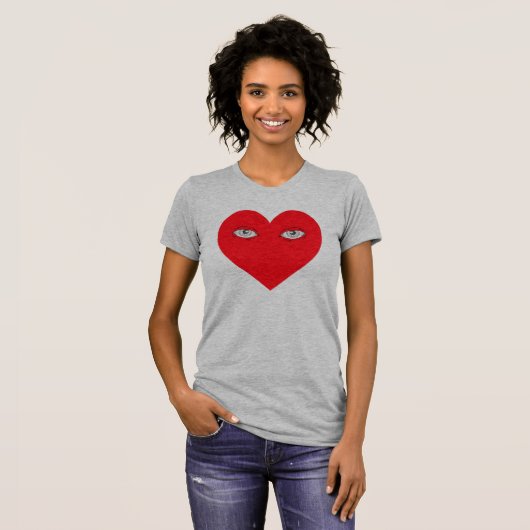 T-shirt blanc de coeur de jeu de DES Garçons de (Devant entier)