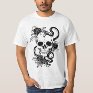 T-shirt blanc de crâne