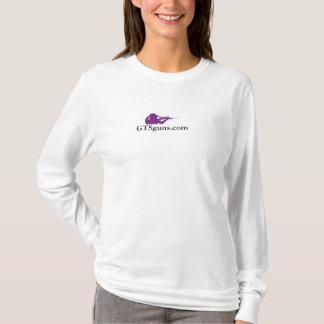 T-shirt blanc de douille de GTSguns.com long