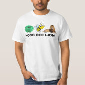 T-shirt blanc de Hose Bee Lion (Devant)