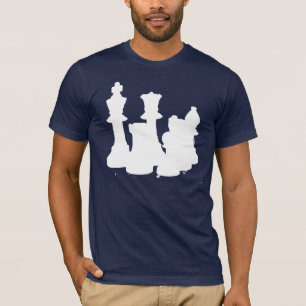T-shirt Blanc de jeu d'échecs