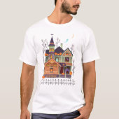 T-shirt blanc de la Maison Halloween (Devant)