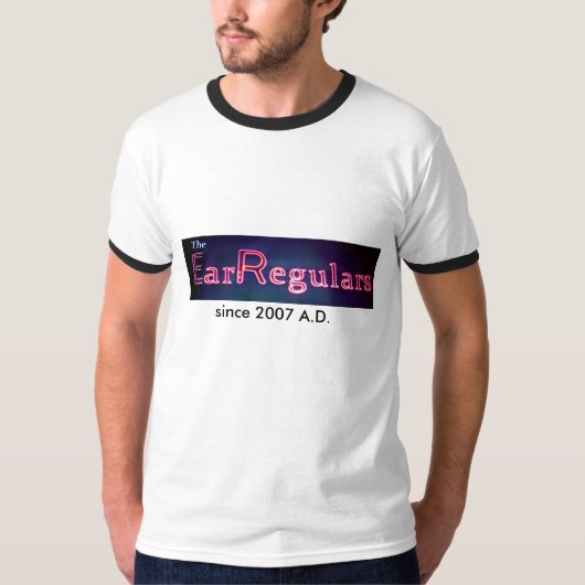 T-shirt blanc de luxe d'EarRegulars (Devant)