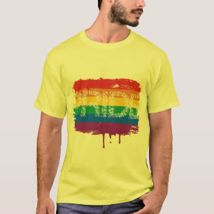 T-SHIRT BLANC DE MOTIF DE LETTRES DE FIERTÉ - .PNG