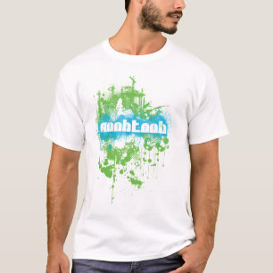 T-shirt Blanc de NooBTooB Grunge-BG