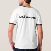 T-shirt blanc de sonnerie de LT.com des hommes (Dos entier)
