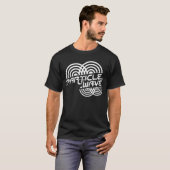 T-shirt Blanc de vague de particules (Devant entier)