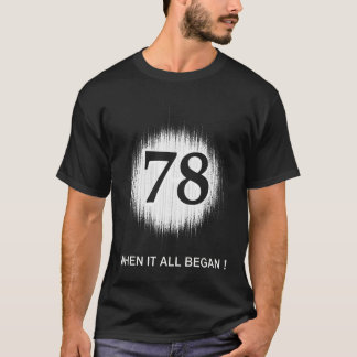 T-SHIRT BLANC DES DATES DE NAISSANCE 78