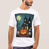 T-shirt blanc d'Halloween (Devant)