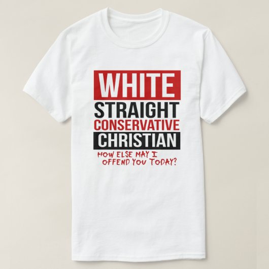 T-SHIRT BLANC DROIT CONSERVATEUR CHRISTIEN (Design devant)