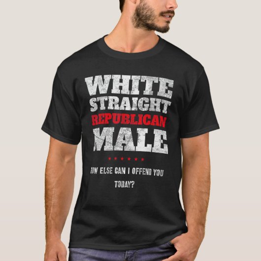 T-shirt Blanc, Droit, Républicain, Homme - Comment Avoir D (Devant)