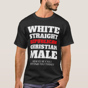 T-shirt Blanc droite républicain chrétien mâle
