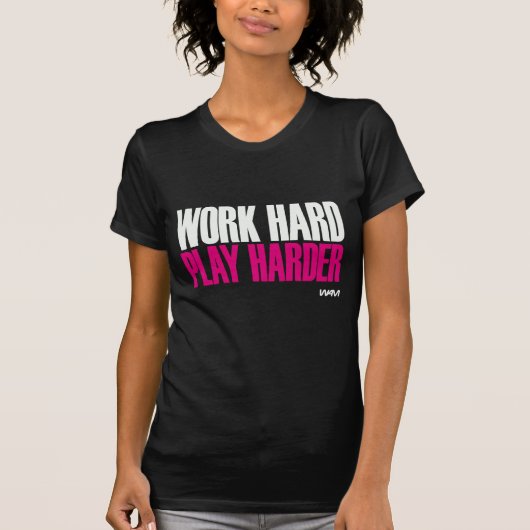T-shirt blanc dur de jeu de travail plus dur - (Devant)