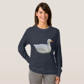 T-shirt blanc Emden Goose (Devant entier)