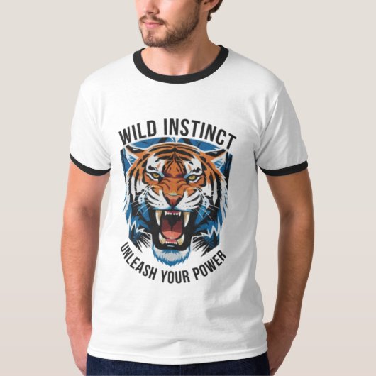 T-shirt blanc en coton imprimé (Devant)