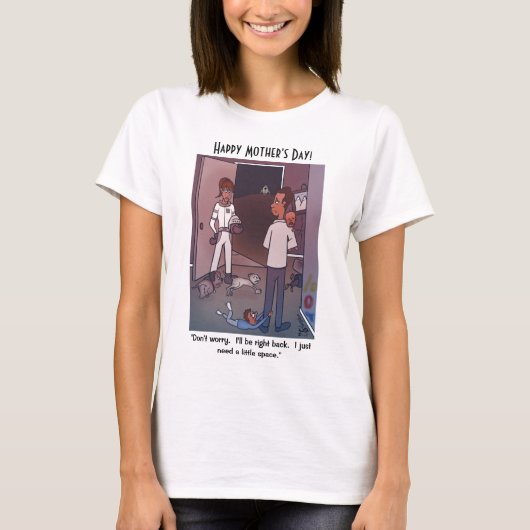 T-shirt blanc espace (Devant)