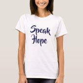 T-shirt blanc et bleu foncé Speak Hope (Devant)