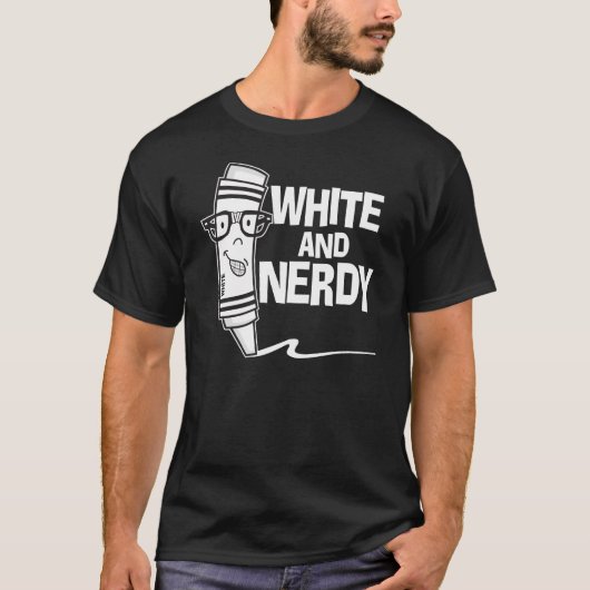 T-shirt Blanc et Nerdy (Devant)