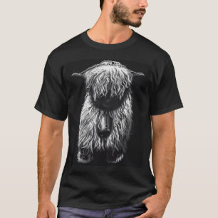 T-shirt Blanc Et Noir Valais Suisse Noir Noir Fluf Mouton