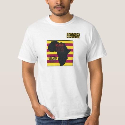 T-shirt BLANC excité noir d'Idi Amin Dangerhouse de (Devant)