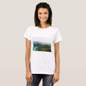 T-shirt blanc féminin avec scène St. Thomas (Devant entier)