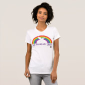 T-shirt blanc femme Rainbow Truth Dove (Devant entier)