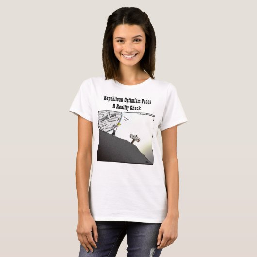 T-shirt blanc femme républicaine-optimiste (Devant entier)