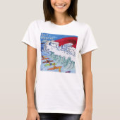 T-shirt blanc femme Surf Magnet (Devant)