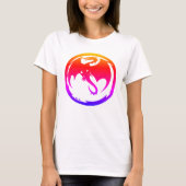 T-shirt blanc femmes Neon Dragon (Devant)