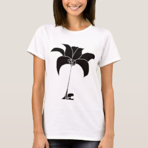T-shirt Blanc Floral Noir