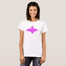 T-Shirt Blanc for Femmes (AirFly Logo Pink)