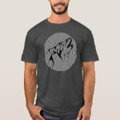 T-SHIRT BLANC GRAPHIQUE NOIR ET BLANC (Devant)