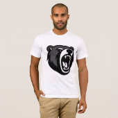 T-Shirt Blanc Graphique Ours Rugissant (Devant entier)
