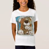 T-shirt blanc HAMbWG - ours en peluche (Devant)