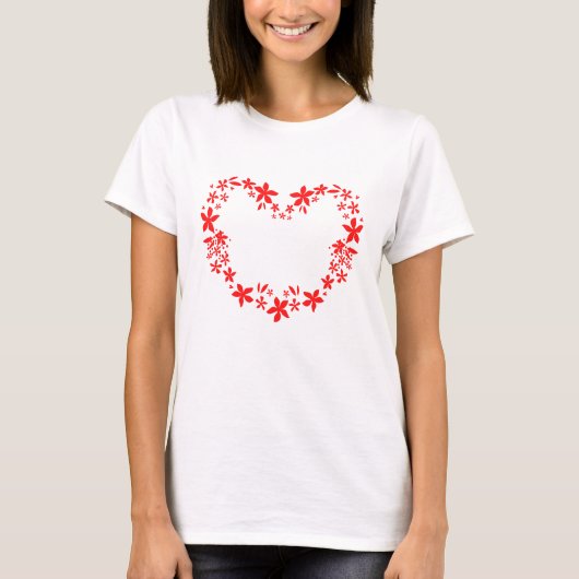 T-shirt blanc Heureuse Sainte-Valentin (Devant)