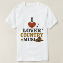 T-shirt blanc I Love Country Music
