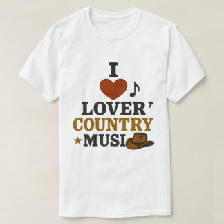 T-shirt blanc I Love Country Music