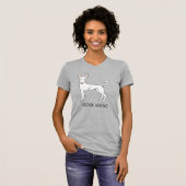 T-shirt Blanc Ibizan Hound Smooth Coat Dog Avec Texte (Devant entier)