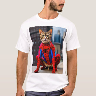 T-Shirt blanc imprimé chat