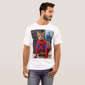 T-Shirt blanc imprimé chat (Devant entier)