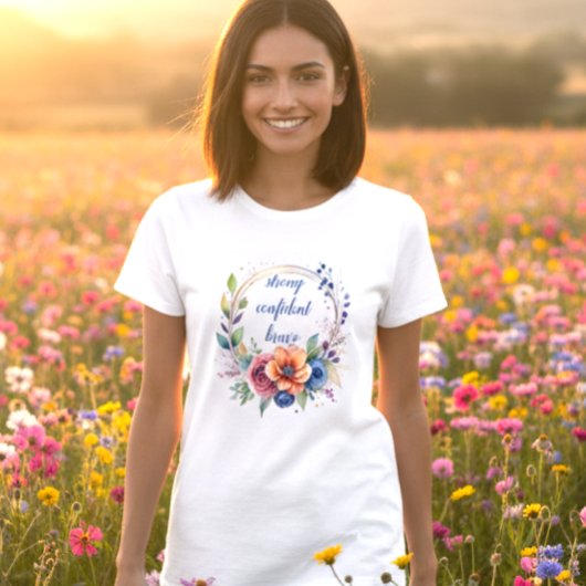 T-Shirt Blanc Inspirant pour Femmes