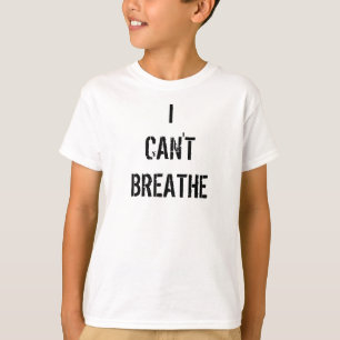 T-shirt blanc 'Je ne peux pas respirer'   Enfant
