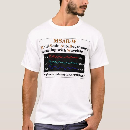 T-shirt Blanc masculin de pièce en t de MSAR-W (Devant)